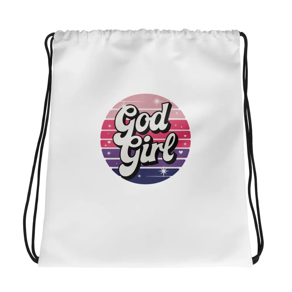 Retro 'God Girl' Drawstring Bag product image (1)