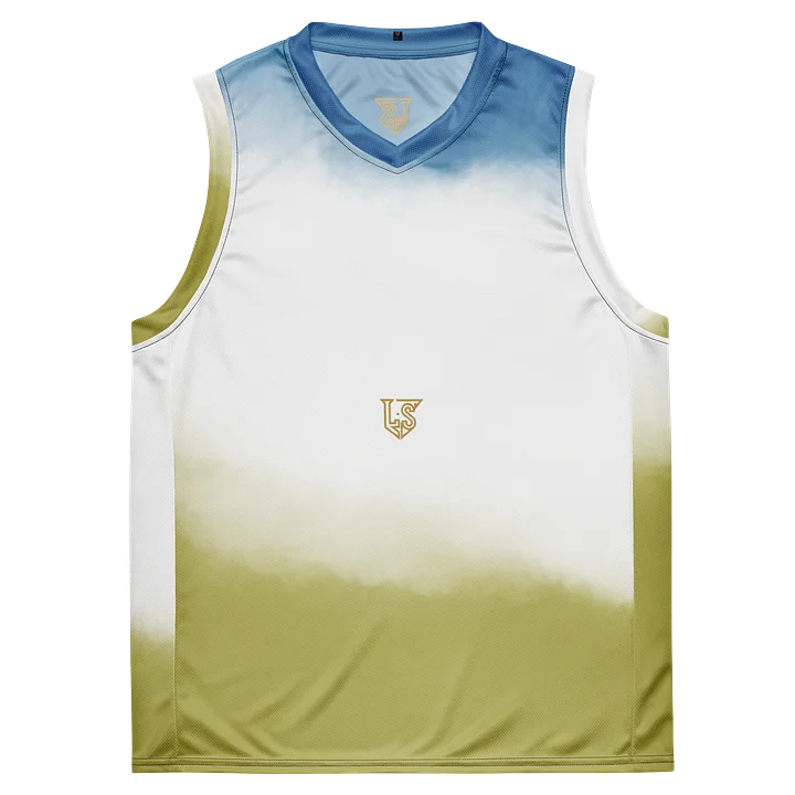 No Cap Blue White and Gold Fade Sleeveless Pattern Design product image (2)