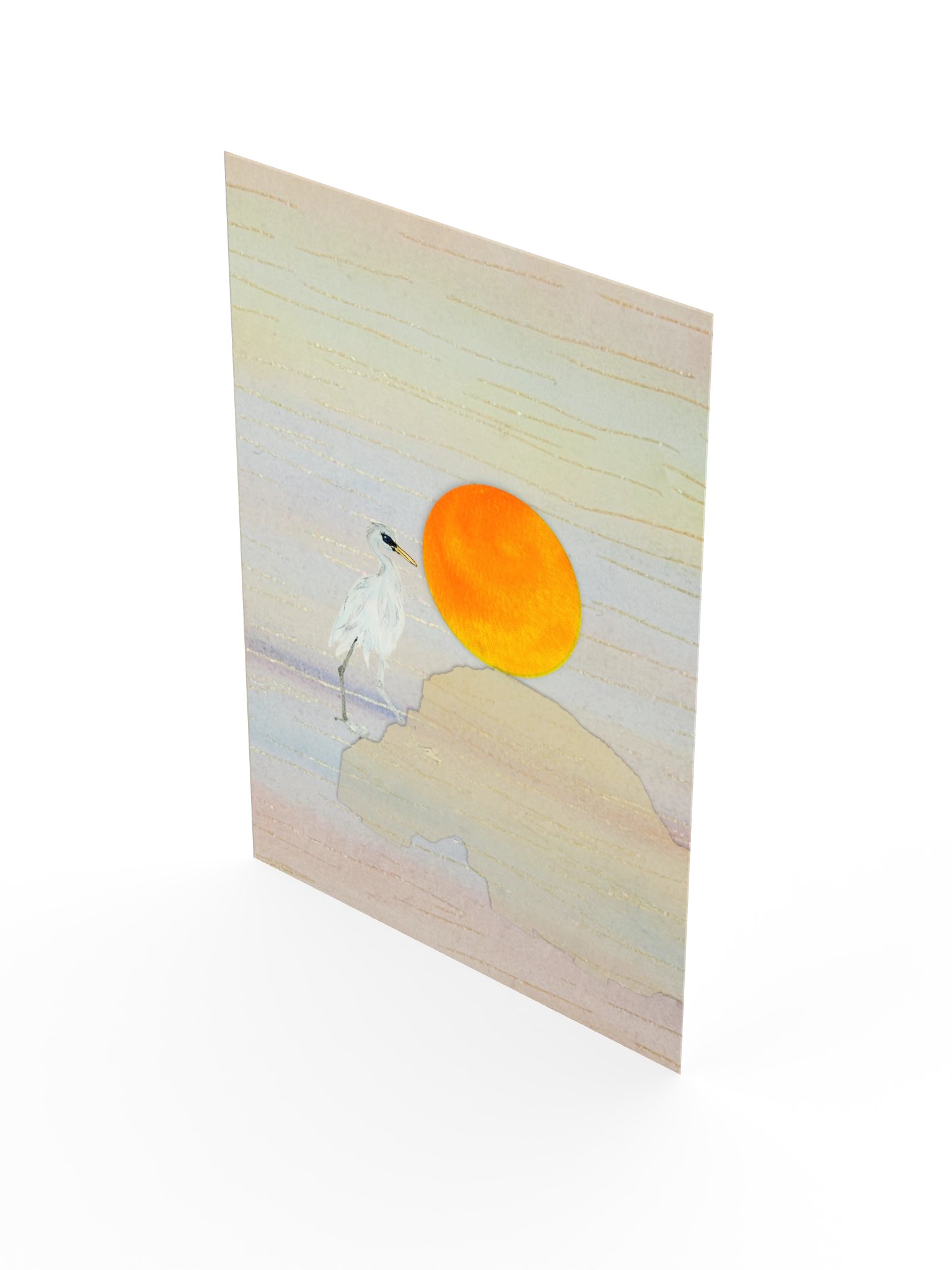 Golden Sunset Crane Print product image (26)