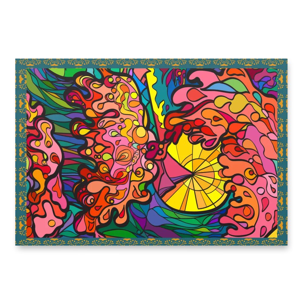 Coastal Escape - Vibrant Swirls Wrapping Paper Set – Marine Life Collection product image (3)