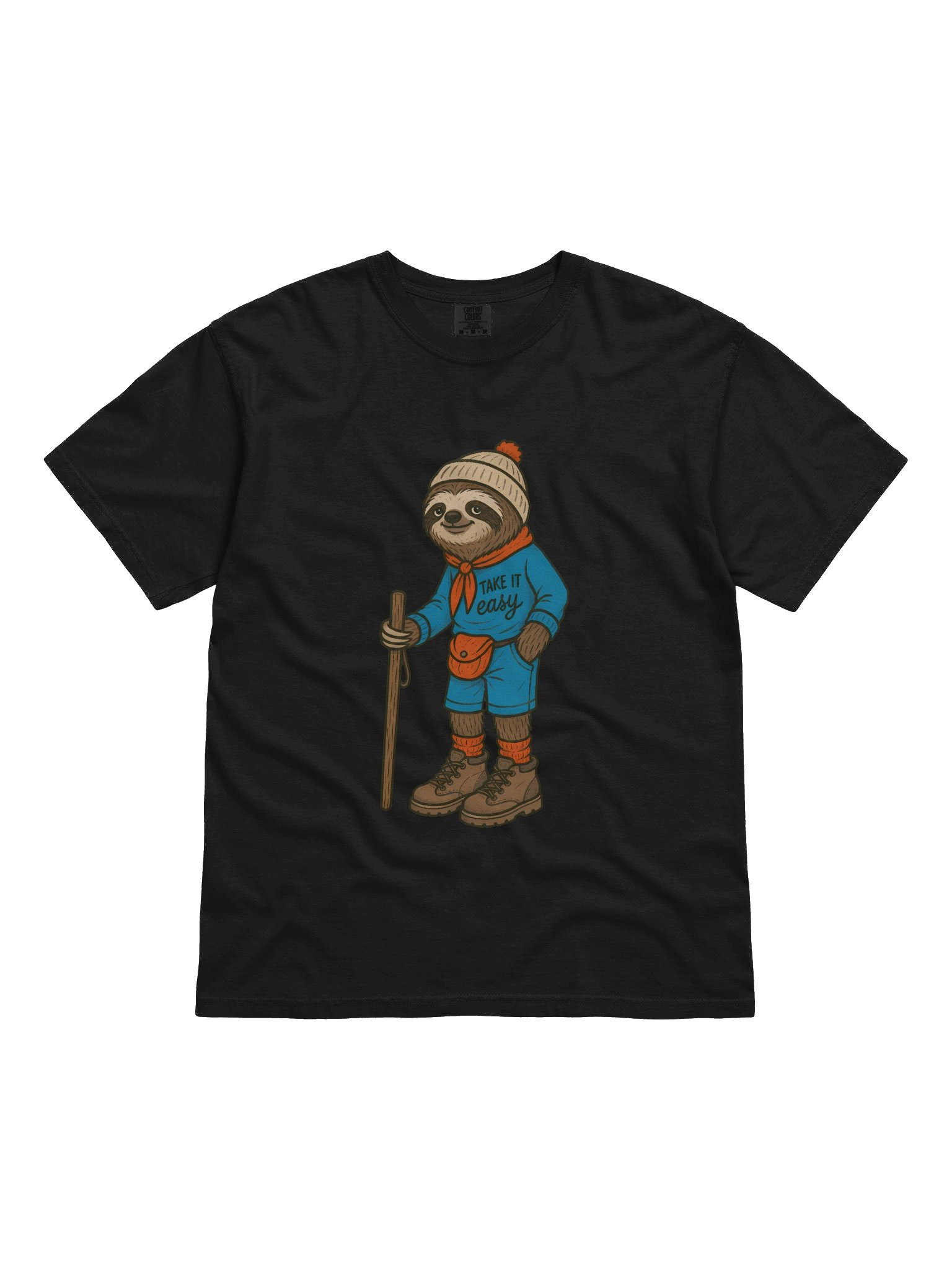 Take It Easy Sloth Hiker T-Shirt - Funny Hiking Tee product image (1)