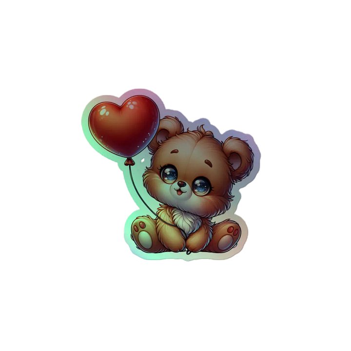 Teddy Love Holographic Sticker Sheet product image (2)