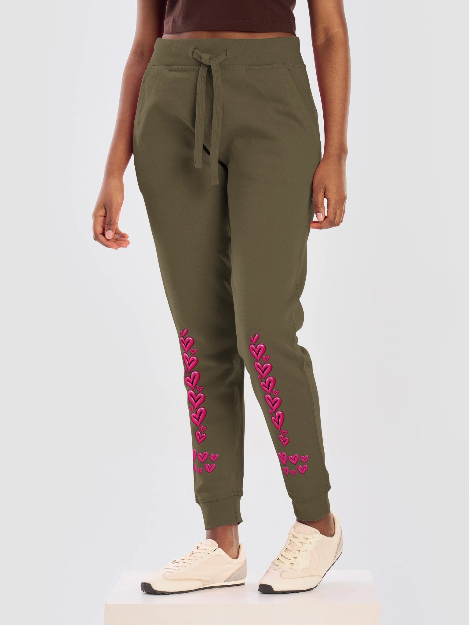 Pink Heart Vibe Fleece Joggers product image (36)