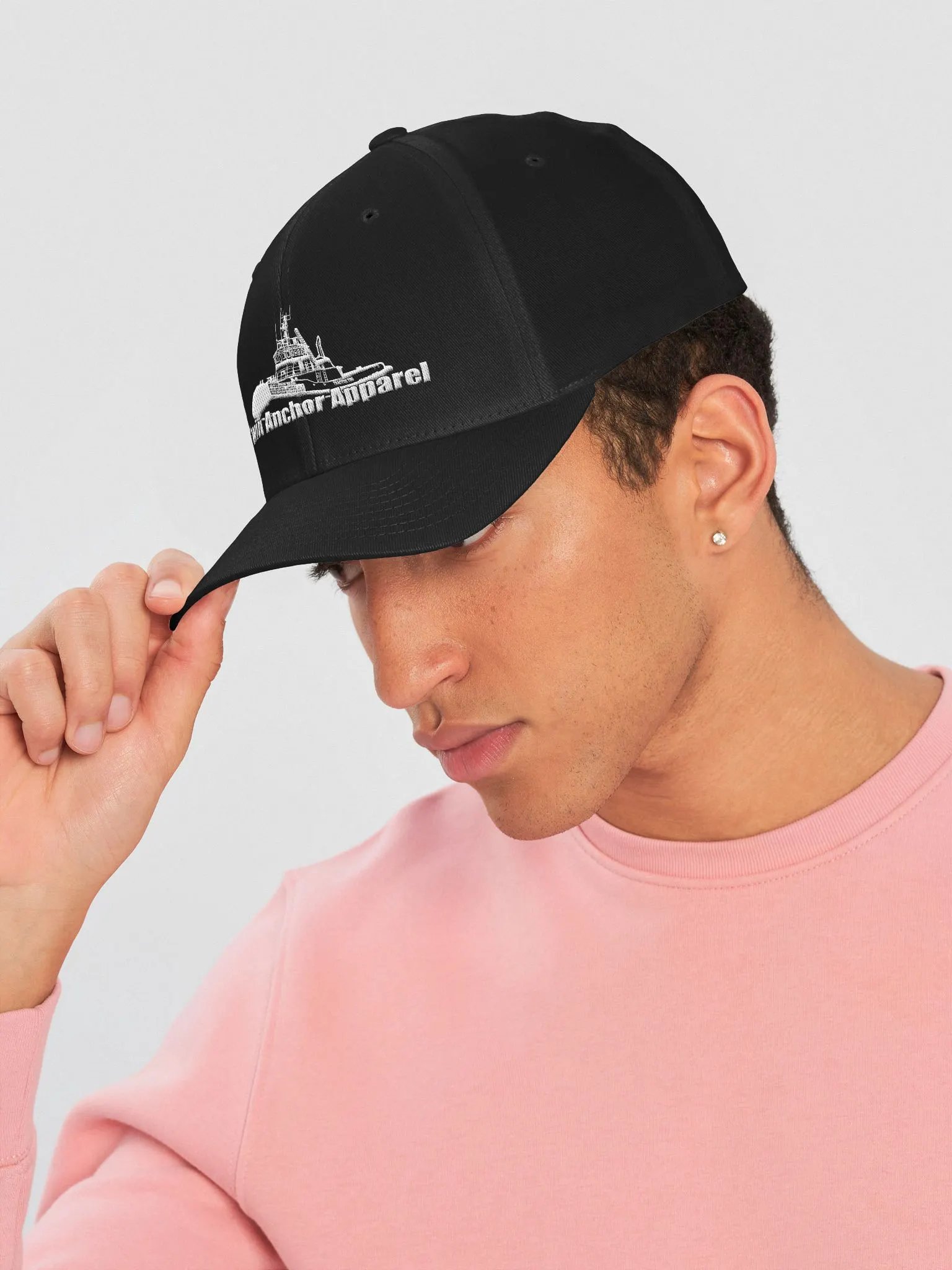 White Marco tug Fitted Flexfit Cap product image (52)