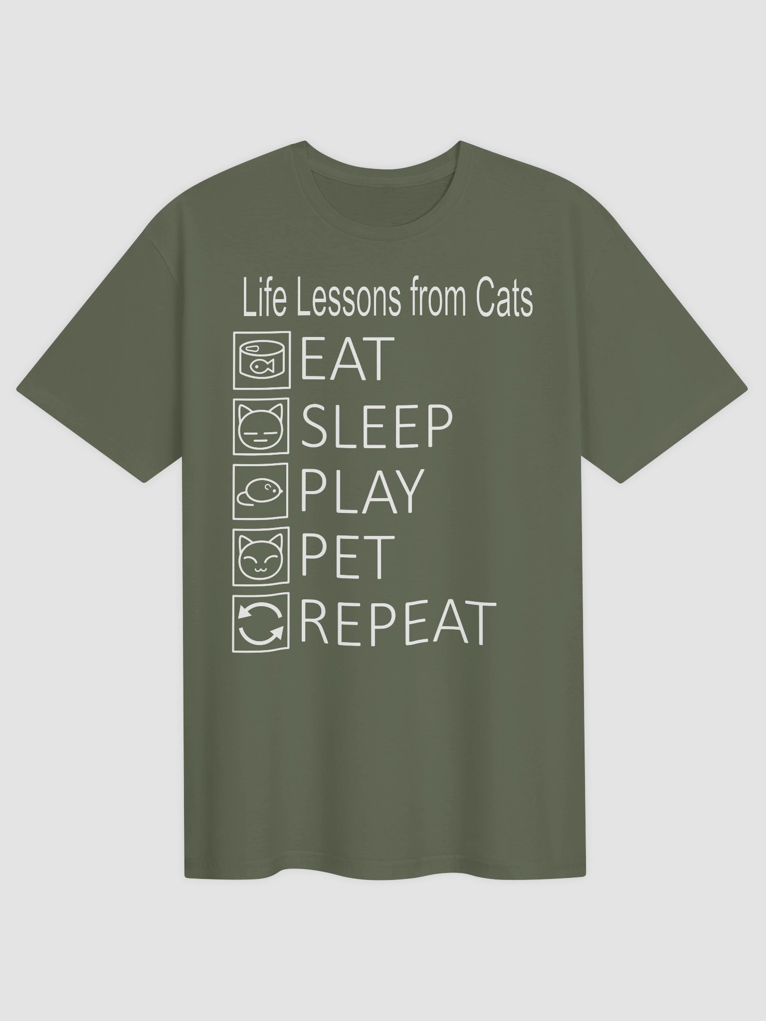 Cat's Moods (White Print) - Unisex Adult Super Soft Lightweight T-shirt product image (13)