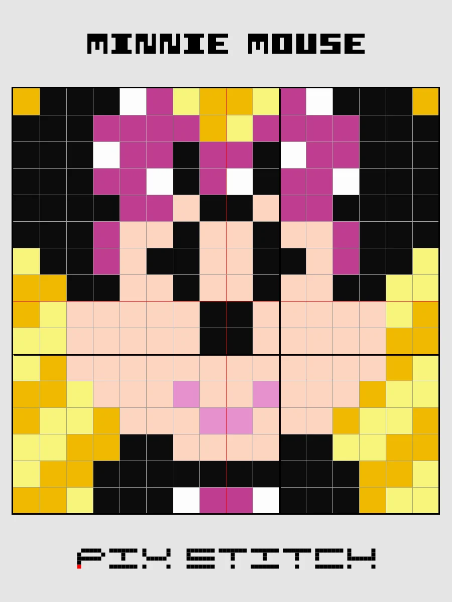 Minnie Mouse Pixel Art product image (2)
