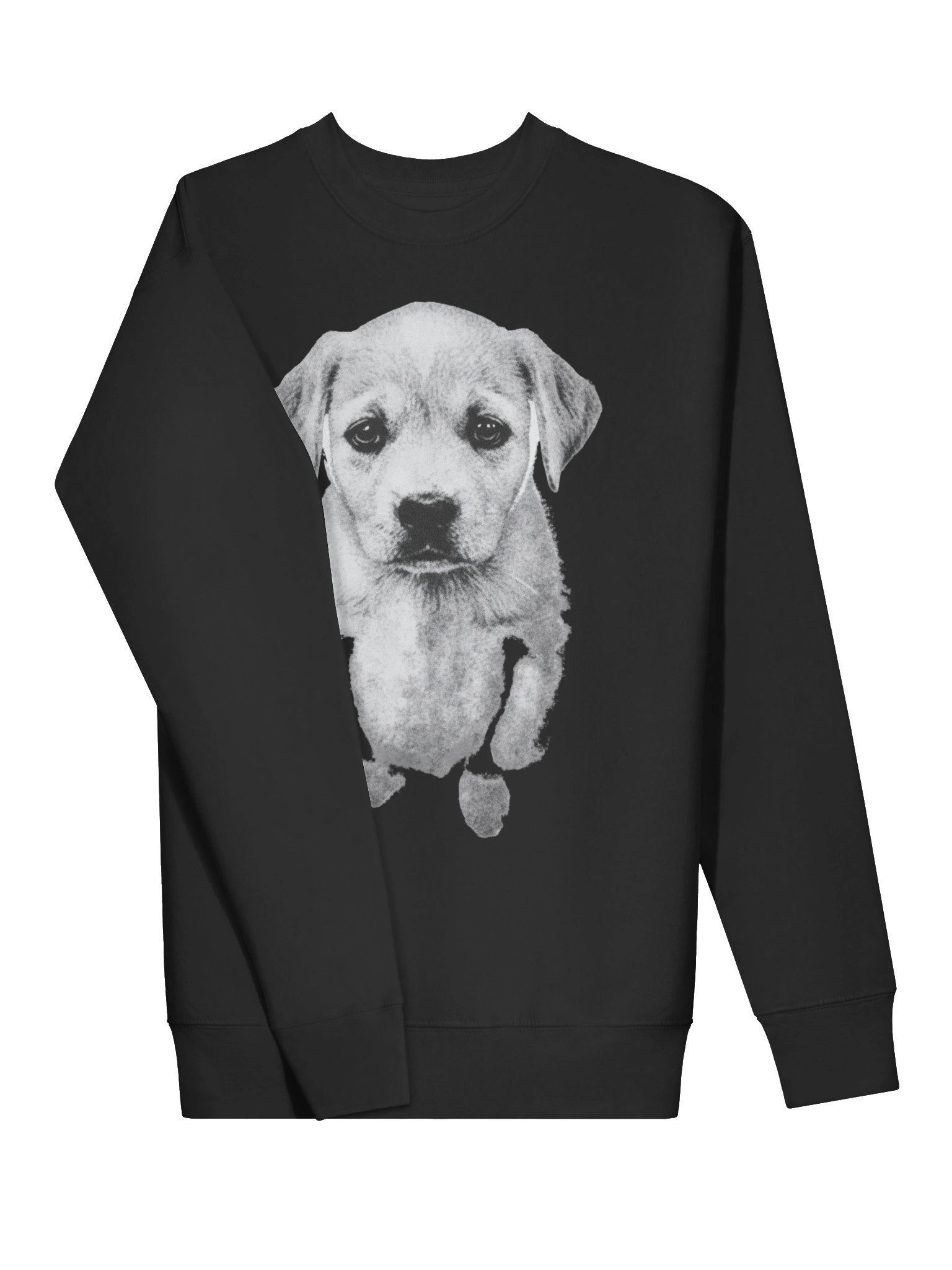 Vintage Puppy Portrait Sweatshirt – Cotton Heritage Premium Crewneck, Minimalist Dog Art Graphic Pullover product image (3)