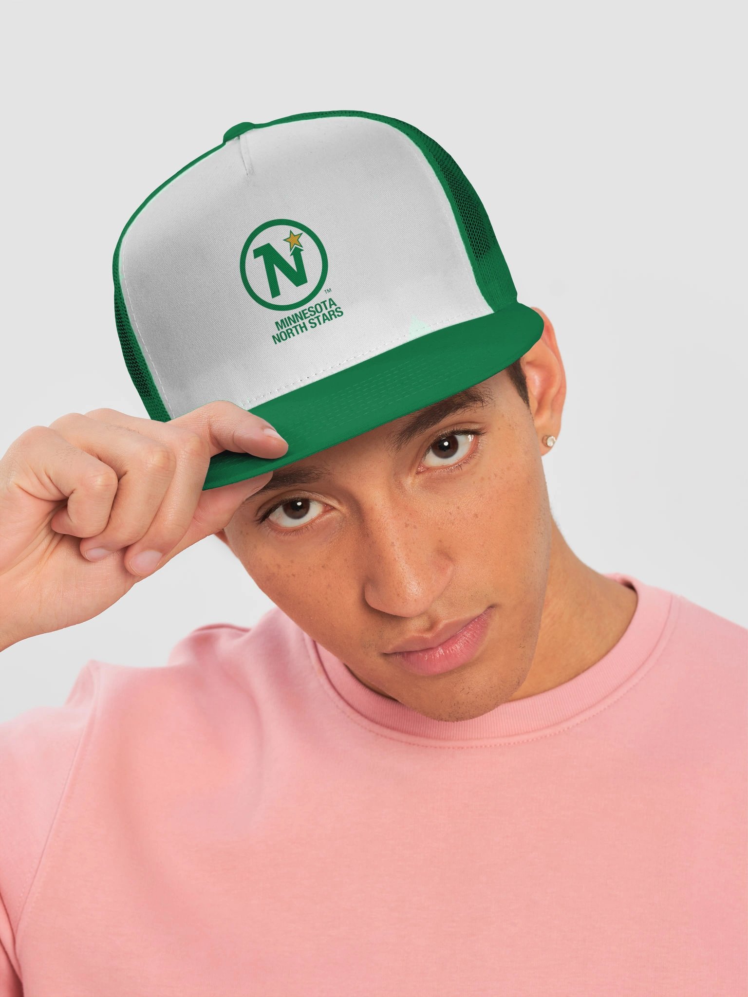 Minnesota North Stars Circle Logo Trucker Cap product image (7)
