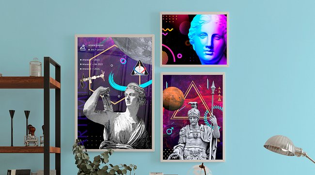 Vaporwave neon posters