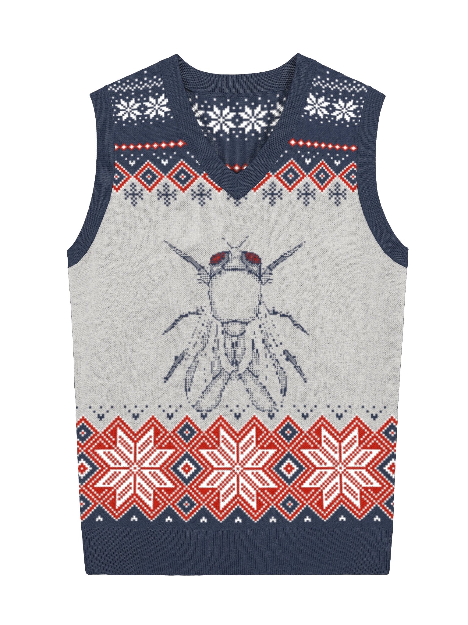 Nordic Bug Knit V-Neck Vest product image (2)
