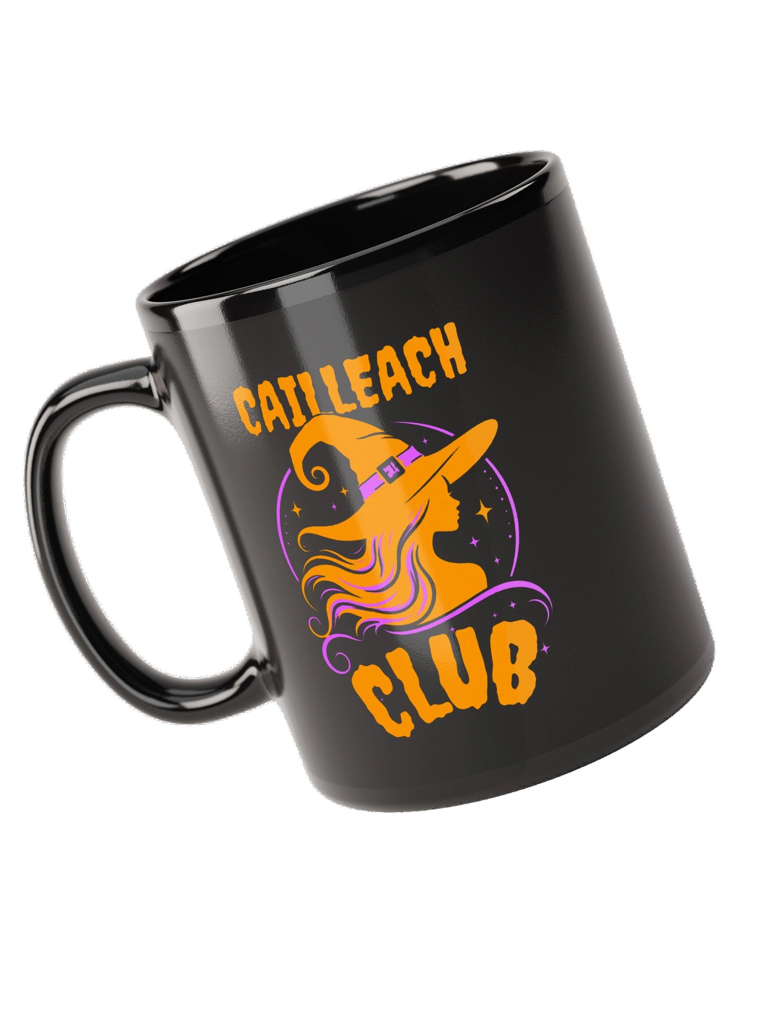 Cailleach Club 🧙🏻‍♀️ Black Glossy Mug product image (4)