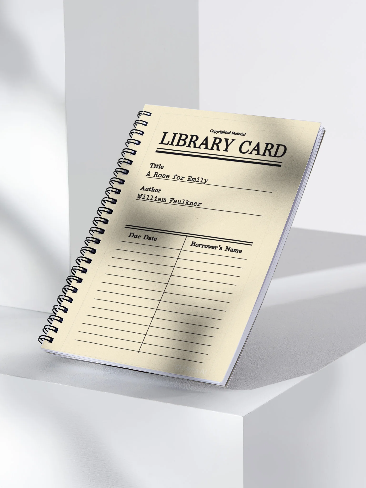 A Rose for Emily Library Card Notebook product image (3)