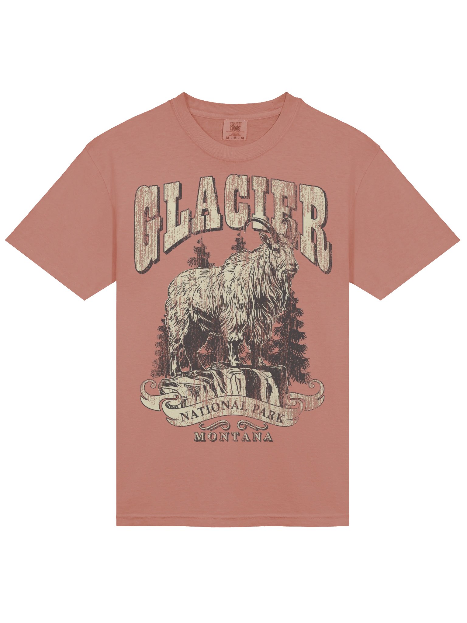 Glacier National Park Shirt – Vintage Mountain Goat Graphic Tee Montana product image (7)