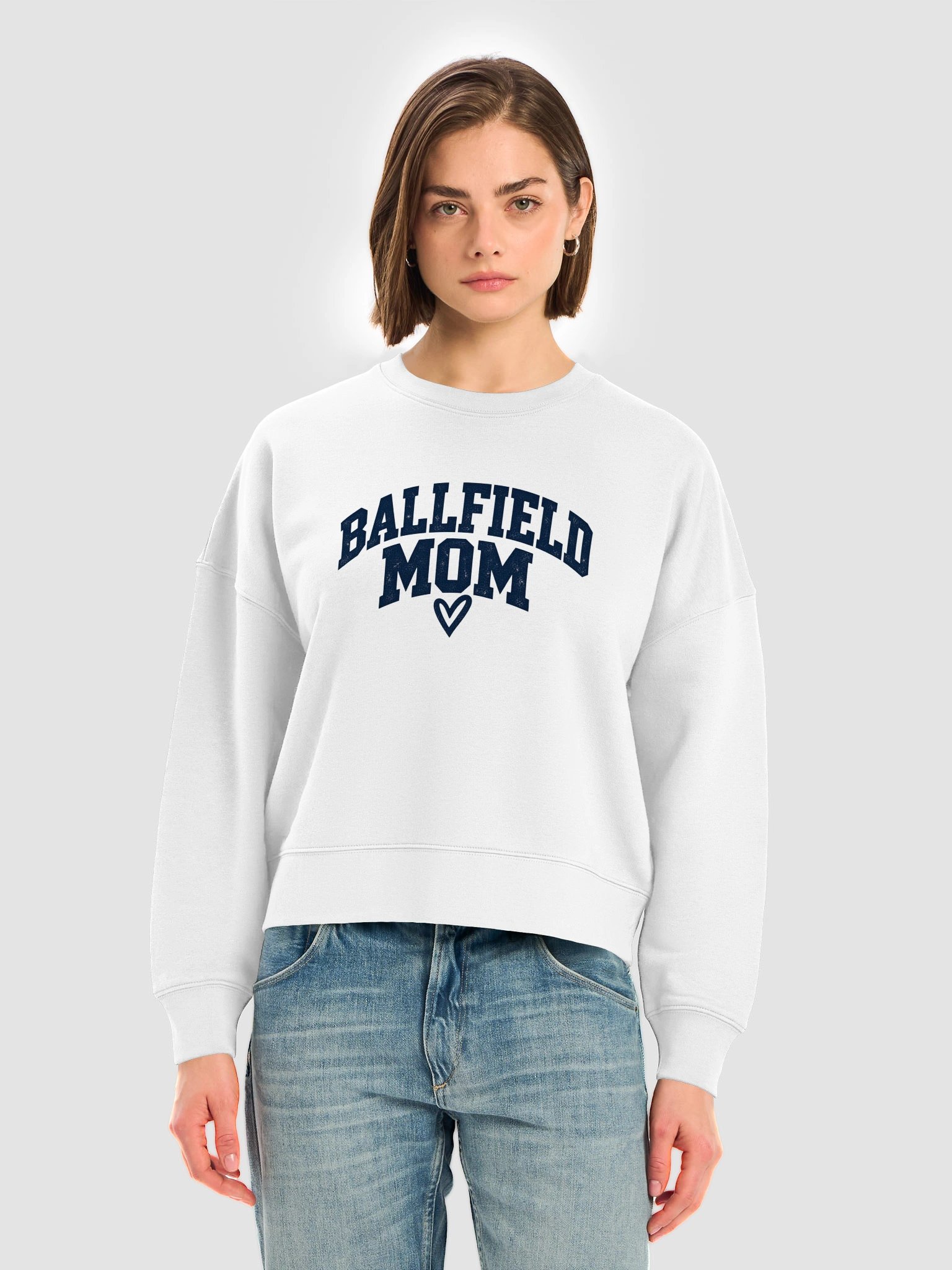 Ballfield Mom Varsity Sweatshirt | Organic Cotton Sports Mom Crewneck product image (1)
