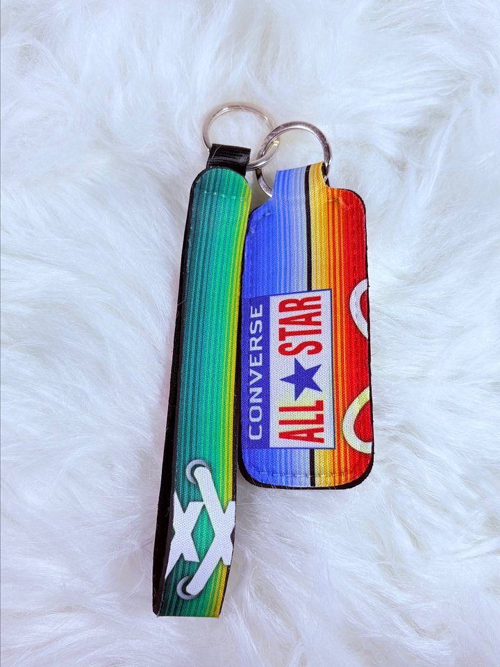 Multicolored Converse Lip Balm Keychain Holder product image (2)