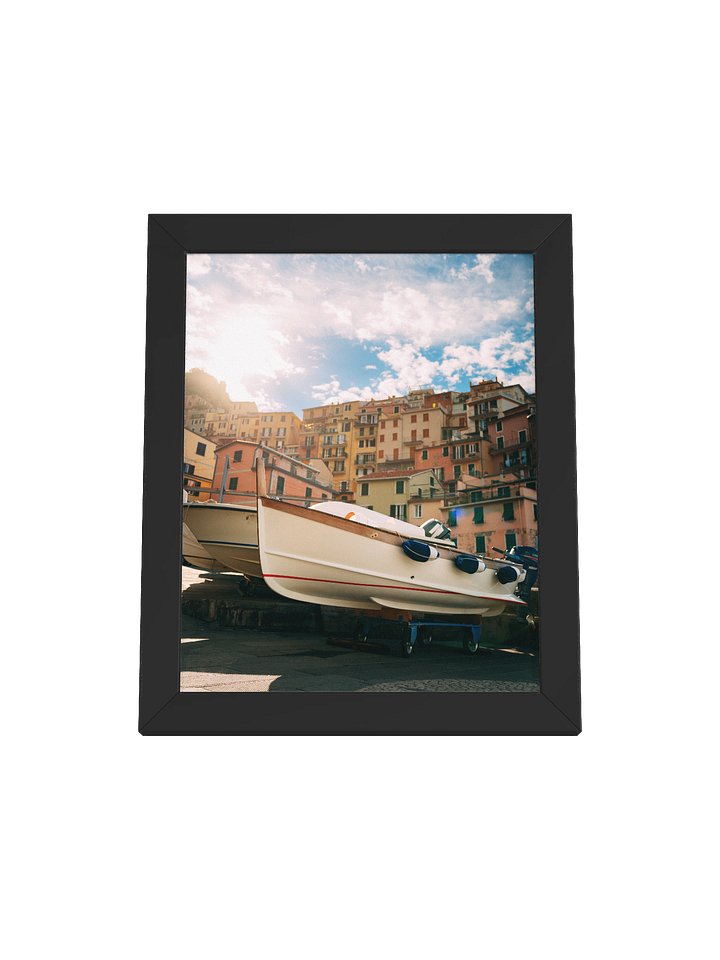 Morning Light in Manarola, Cinque Terre, Italy Framed Matte Poster product image (1)