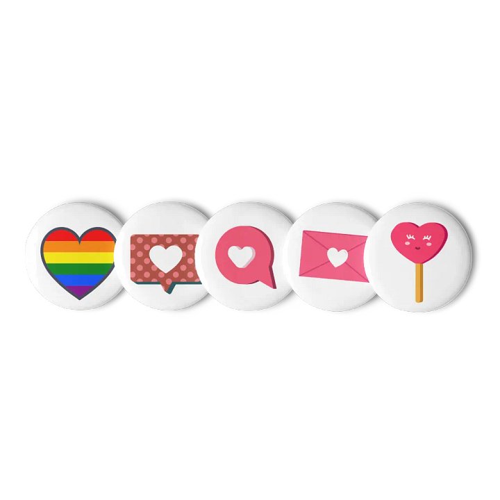 Set of Pin Buttons (Love & Peace) product image (1)