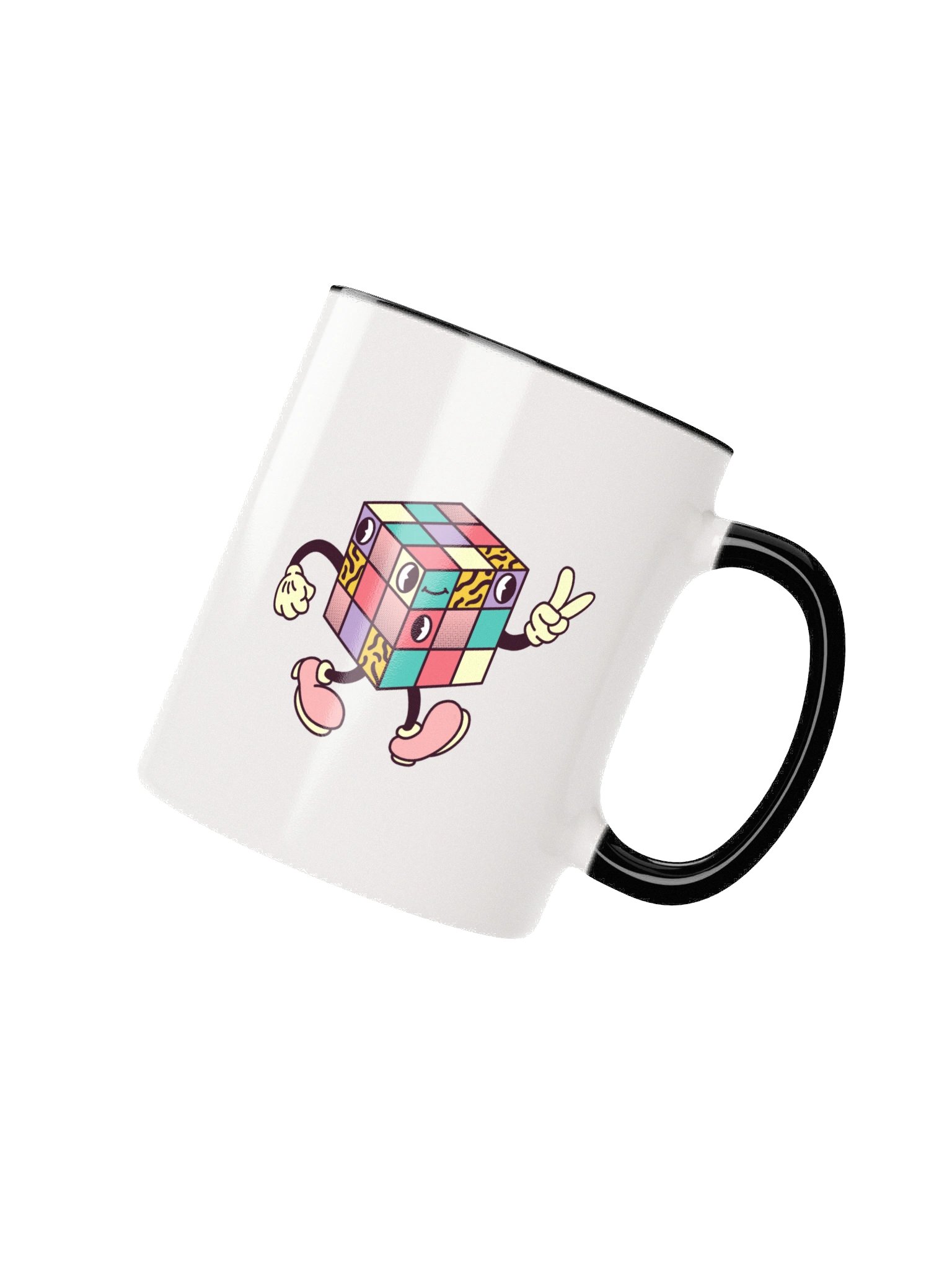Retro Cubic Groove Ceramic Mug - Double Sided Print product image (3)