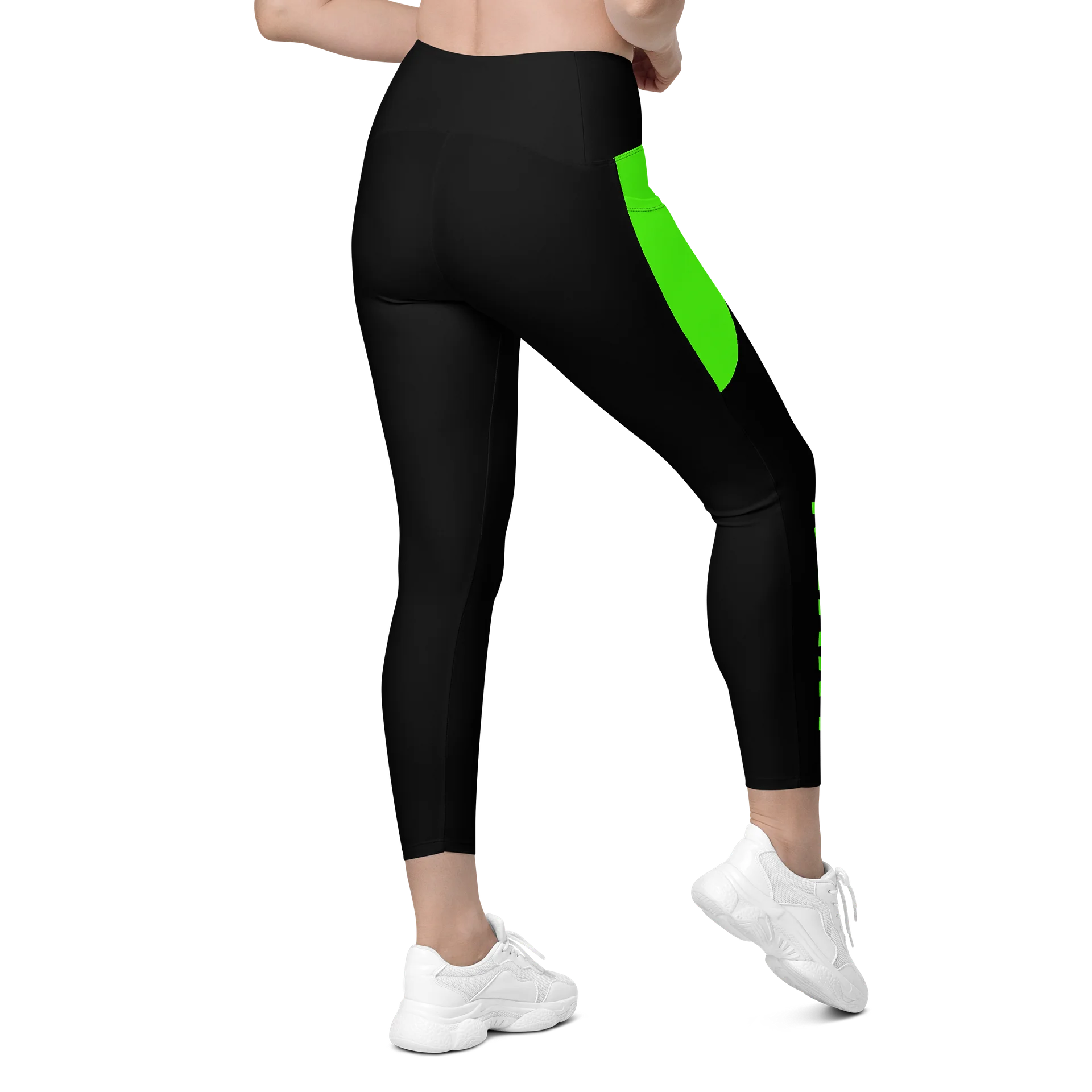Nearth Meaning Strength | Crossover Semi Compression Workout Leggings with Pockets & Sun protection product image (7)