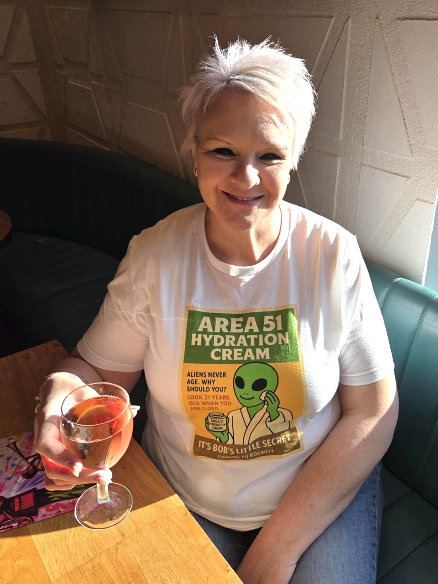 Area 51 Skincare Anti-Wrinkle Hydartion Cream 1950's Retro Roswell Aliens Concert Tee Fit Unisex T-Shirt product image (2)