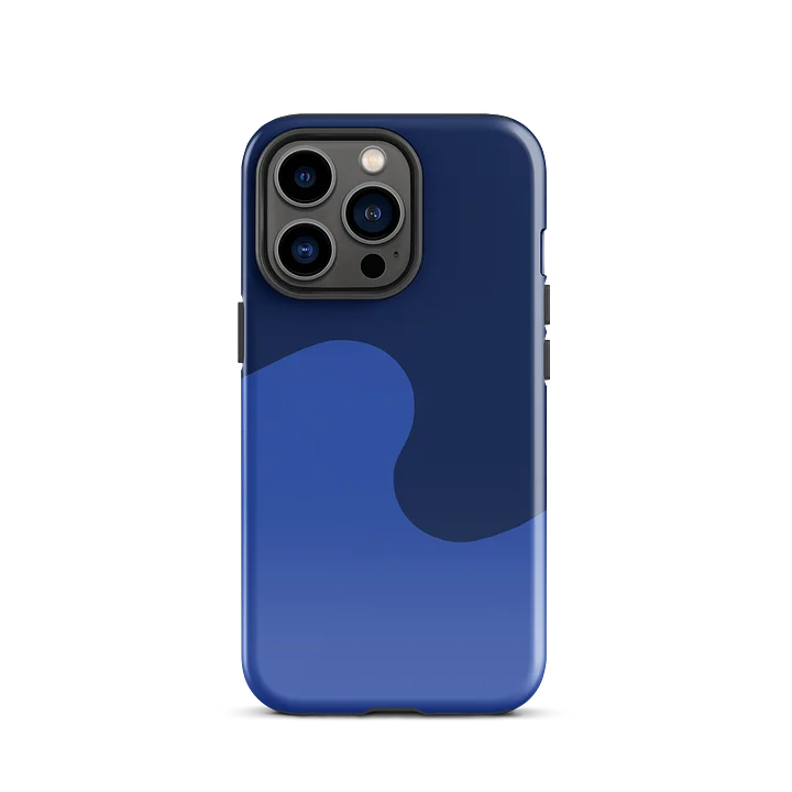 Deep Sea Blue Minimal Wave iPhone Case product image (1)