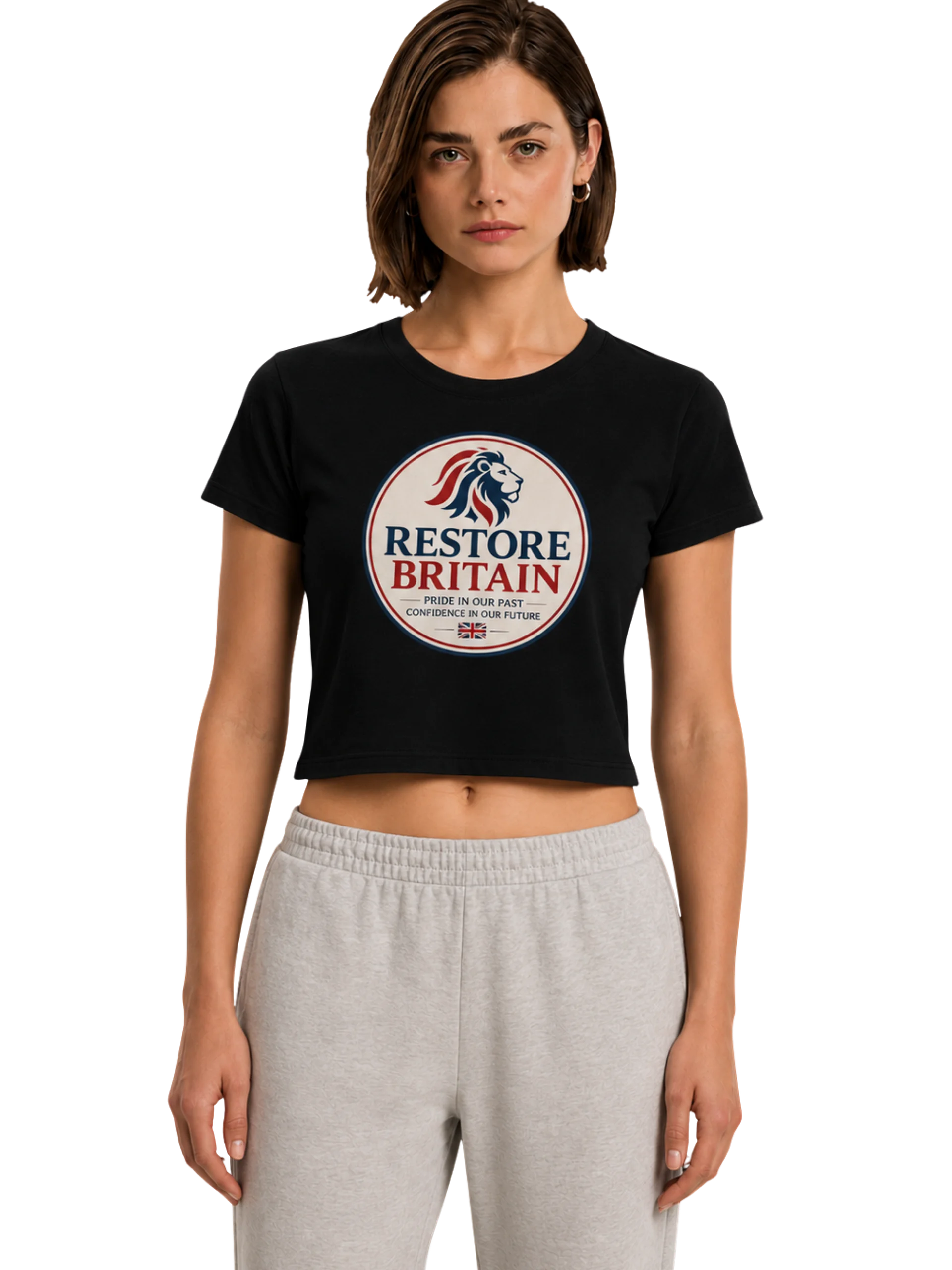 Restore Britain Lion Badge Crop Top product image (1)