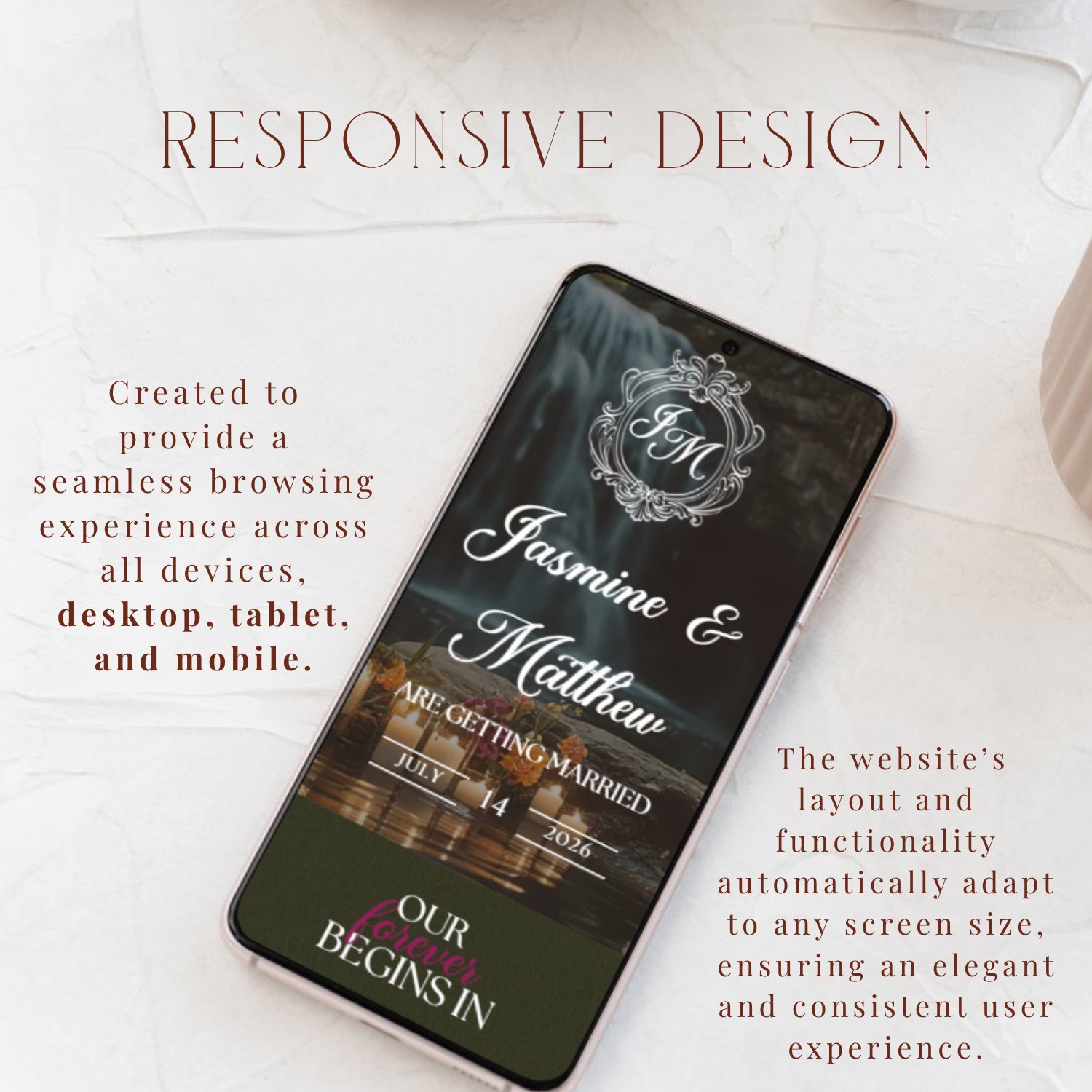 Wedding Website Template Canva | Vintage Wedding | Editable RSVP Site | Digital Invitation Website | Elegant Wedding Design product image (2)