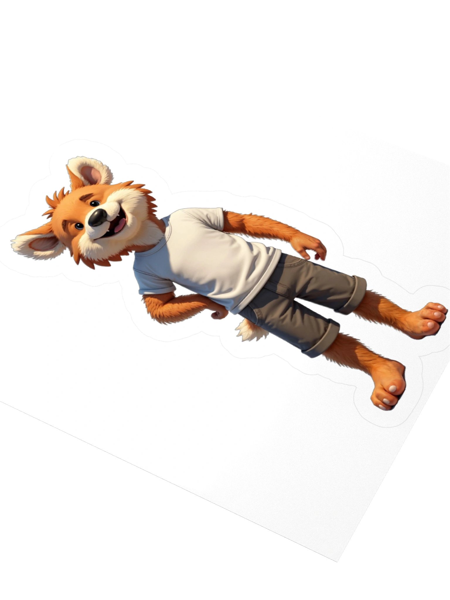 Smiling Fox Kiss Cut Sticker product image (4)