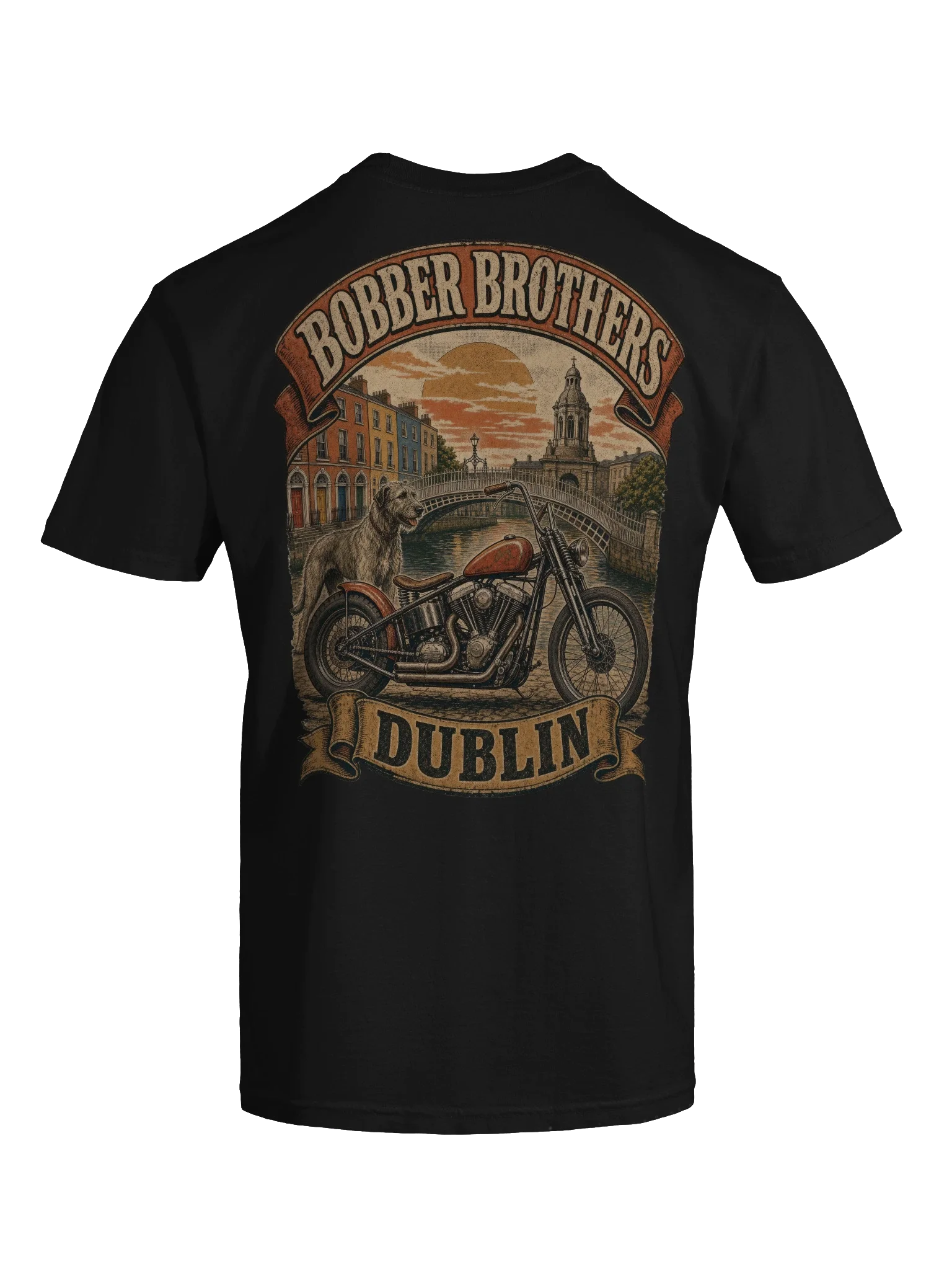 Dublin motorcycle t-shirt design by Bobber Brothers
