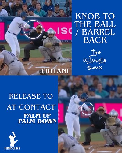 🔥Shohei Ohtani🔥

✔️ Turning Knob /Hiding Barrel
✔️ Palm Up Palm Down At Contact
✔️Catching Bottom Half of the baseball ⚾️ 
✔️...