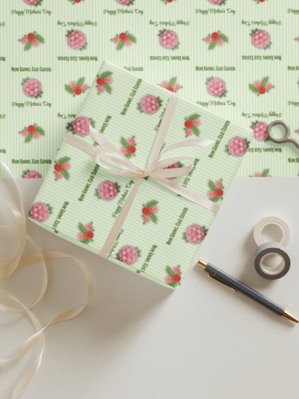 True Crime Mom Floral Gift Wrap Set product image (4)