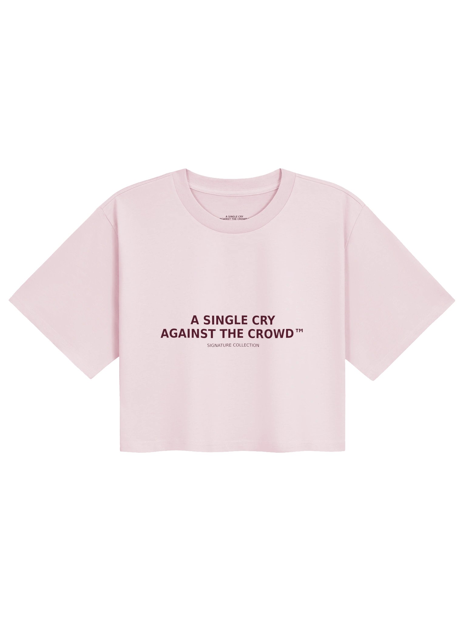 A Single Cry Against the Crowd™ — Women’s Signature Heavyweight Crop Tee product image (1)