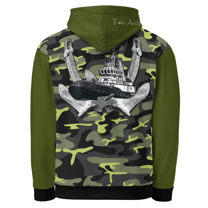 2 Anchor & Marco Tug (Green & Camouflage) – Performance Marine Wear | Twin Anchor Apparel North Current Line product image (1)