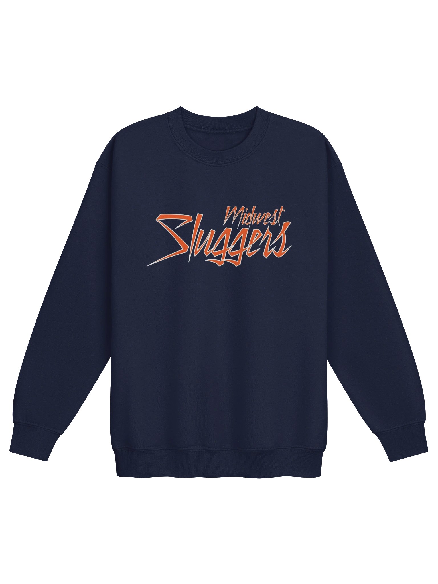 Midwest Sluggers Stacked Logo Navy Youth Sweatshirt product image (1)