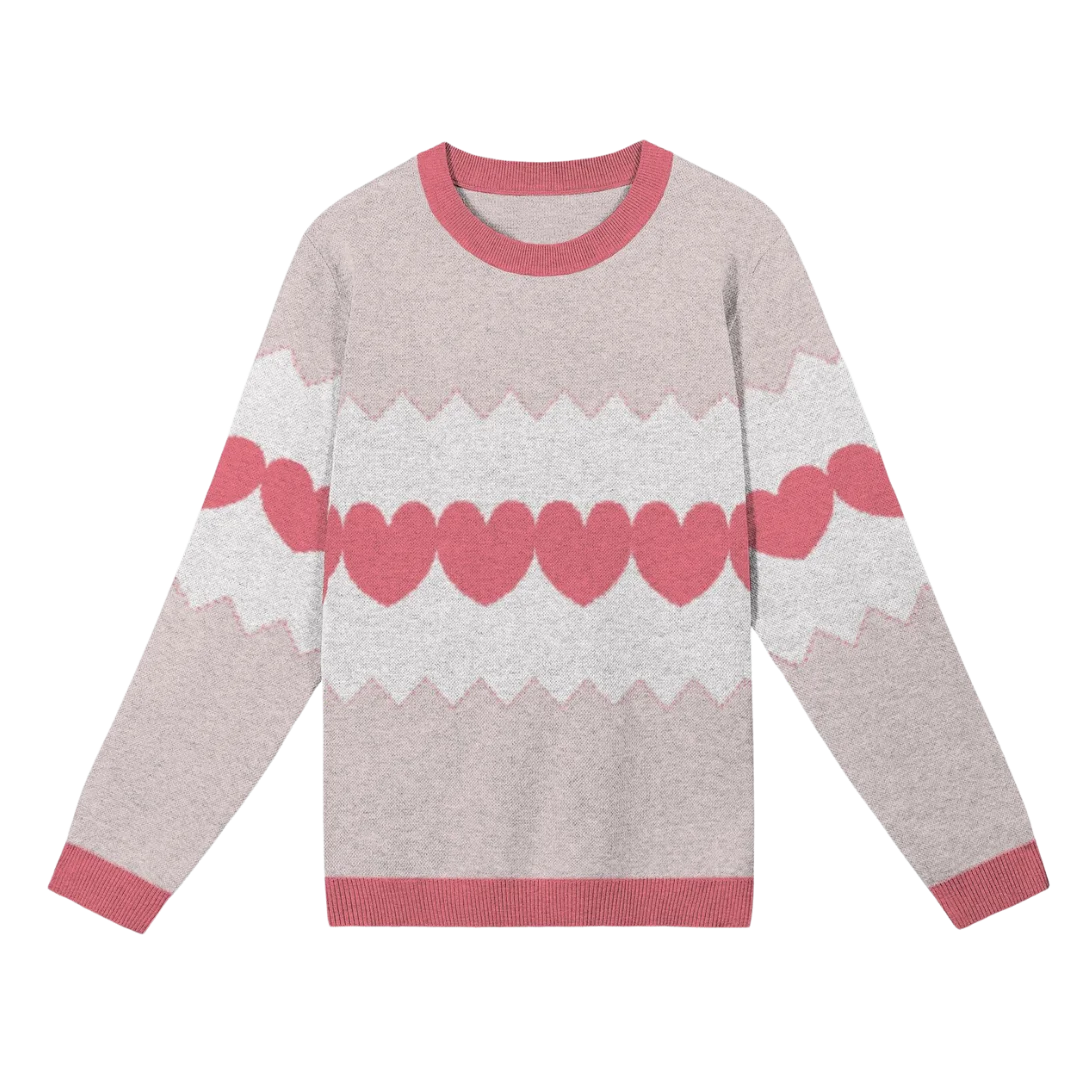 Line of Hearts Knitted Classic Sweater product image (1)