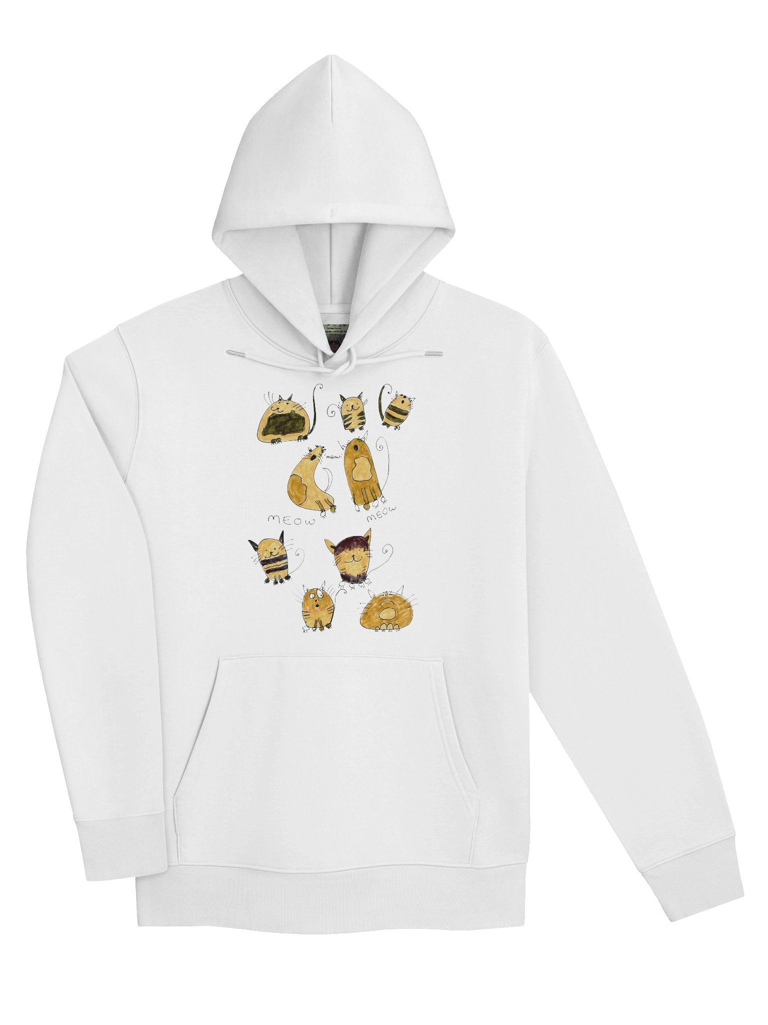 Abstract Cool Cats Unisex Organic Hoodie product image (5)