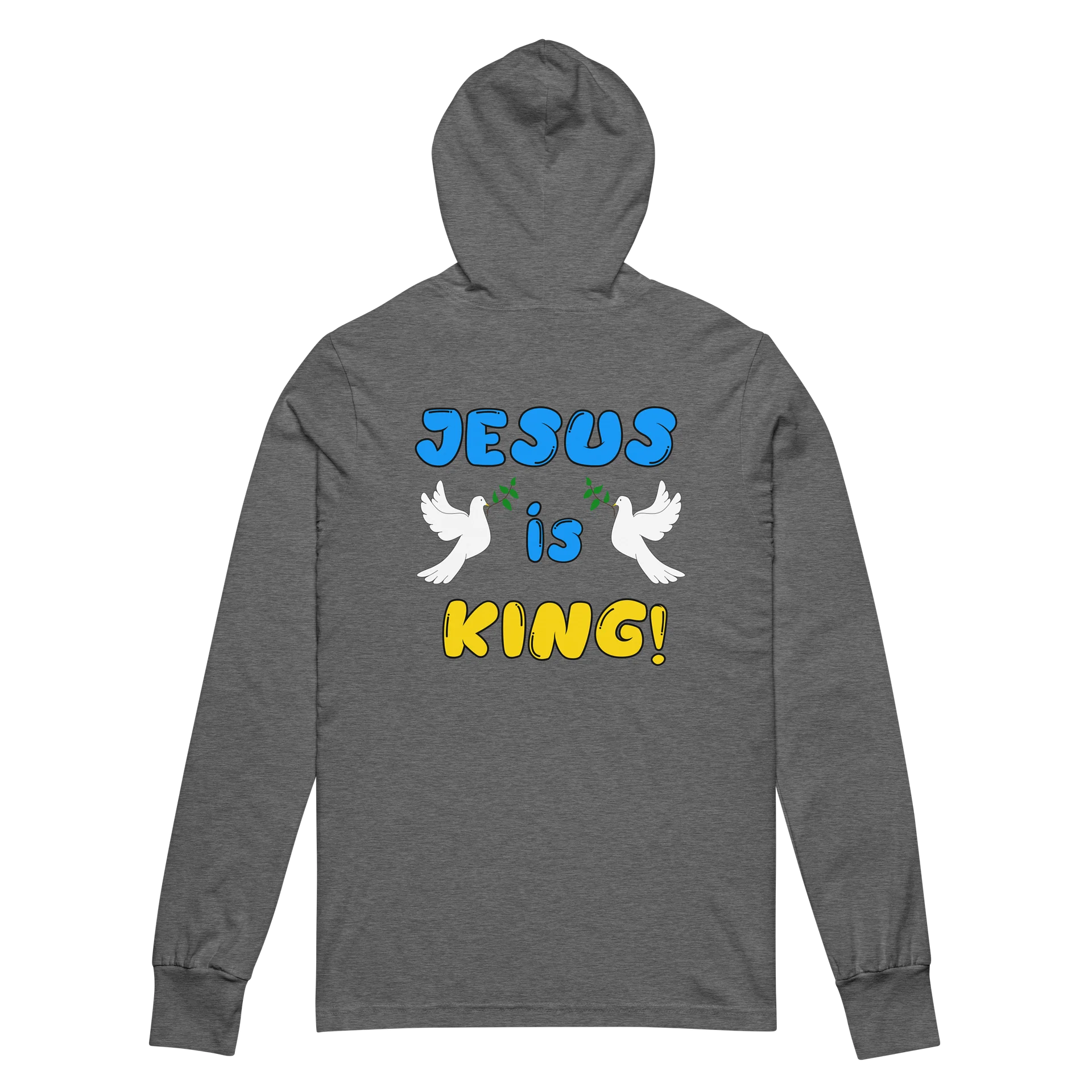Dove of Peace/ Jesus is King Hooded Long-Sleeve Tee product image (6)