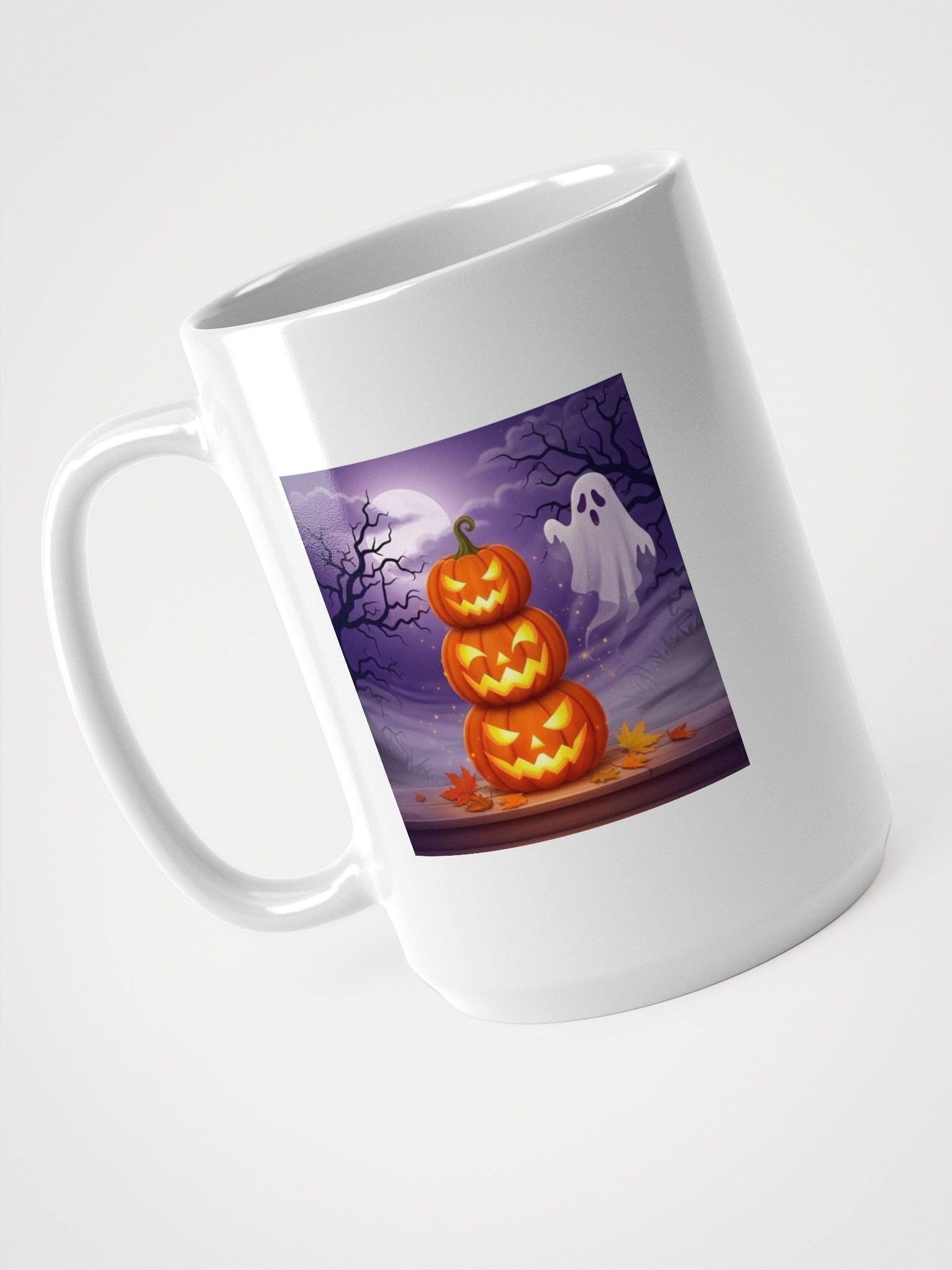 Glowing Pumpkins and Moonlit Ghost - Halloween product image (4)