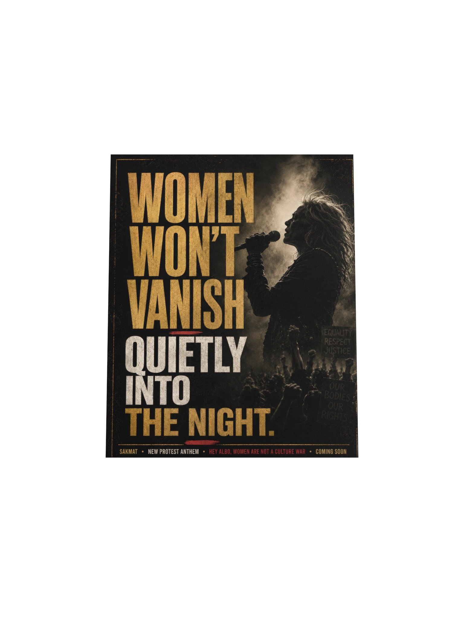 Women Won’t Vanish Quietly Protest Poster product image (11)