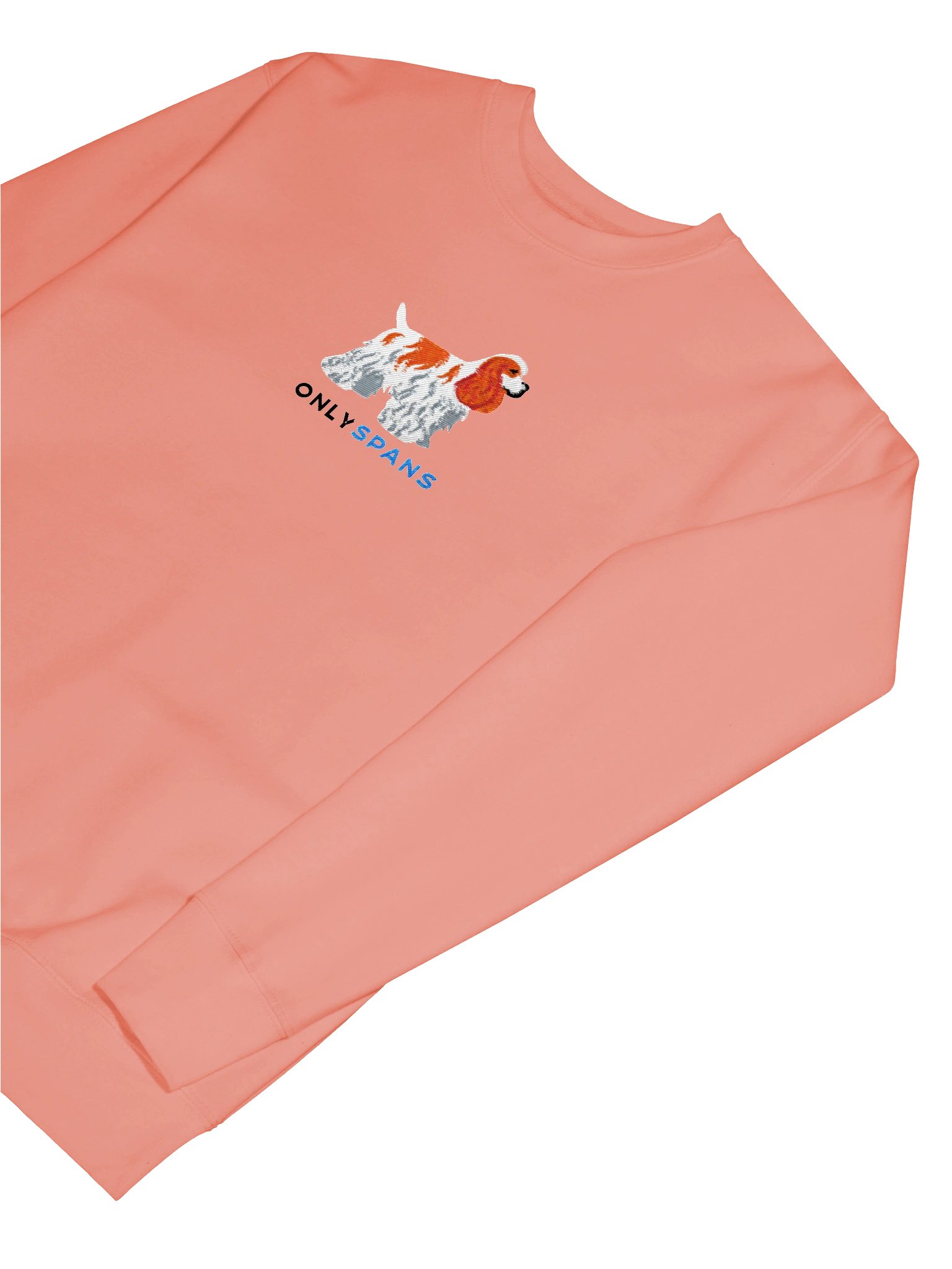 Only Spans Sweatshirt (Embroidered) of an American Cocker Spaniel(Parti Red and White) product image (35)