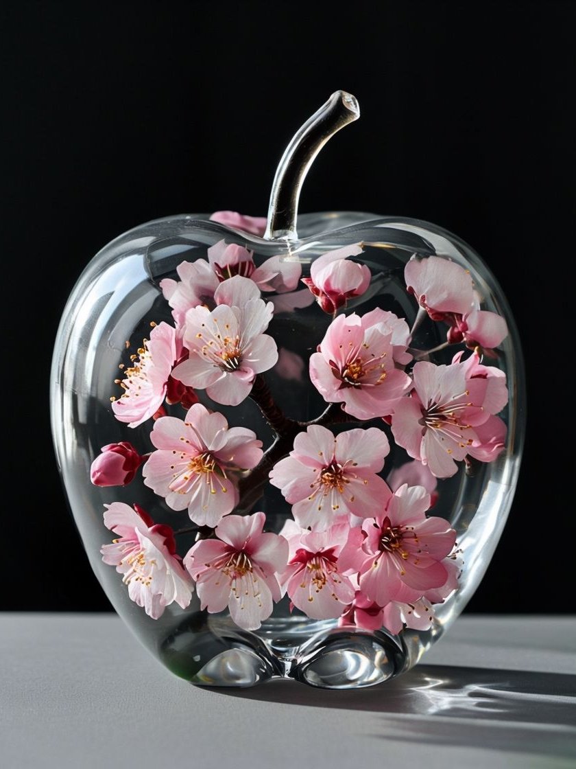 Cherry Blossom Glass Apple Poster product image (1)