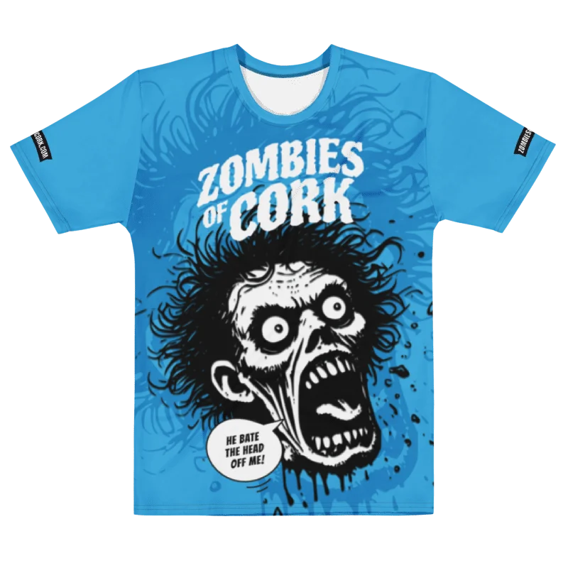 Zombie Floating Head Allover Print T-Shirt (Blue Version) product image (3)