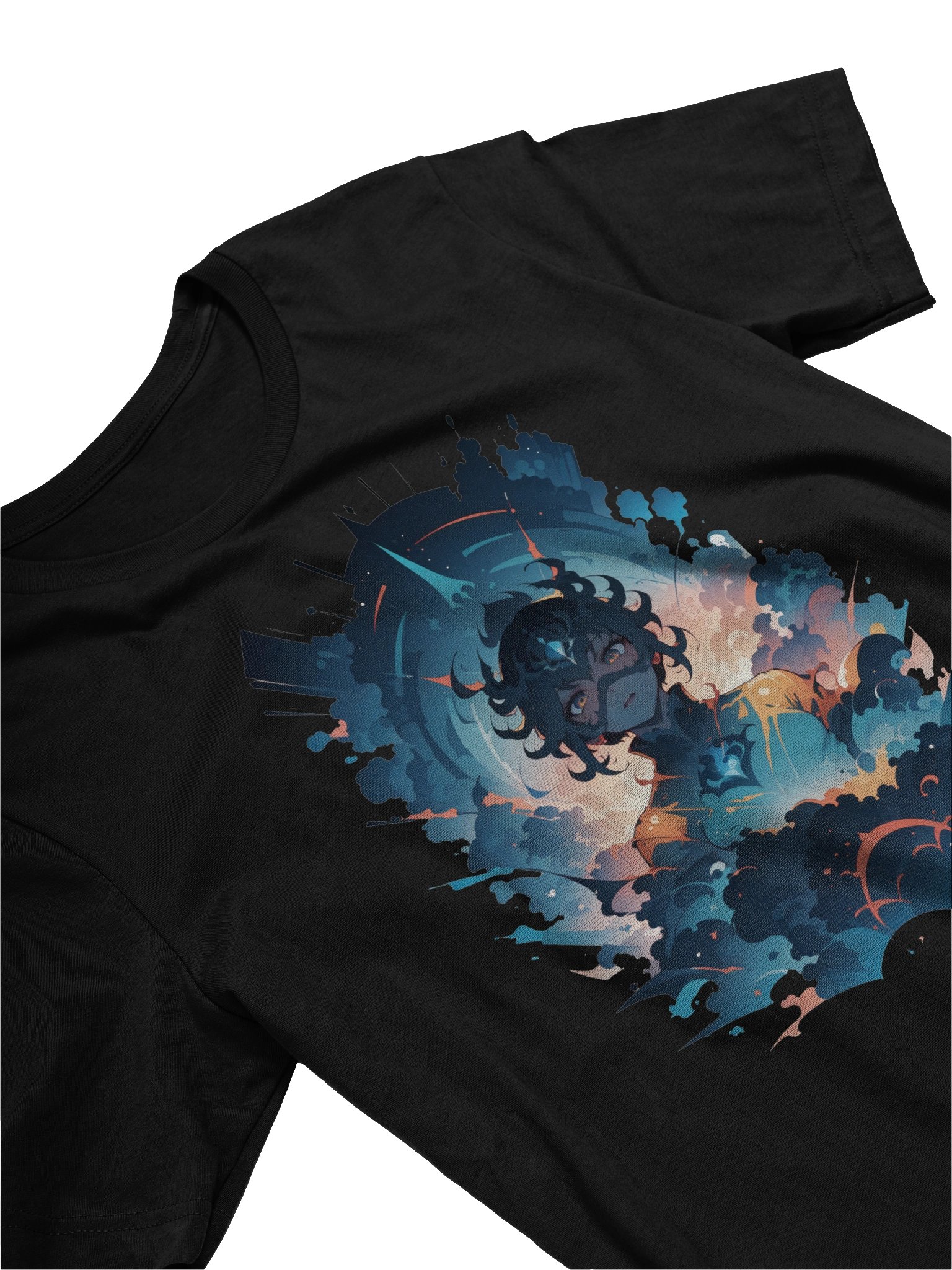 Cosmic Dreamer Retro Anime Tee - Midnight Voyage Edition product image (4)