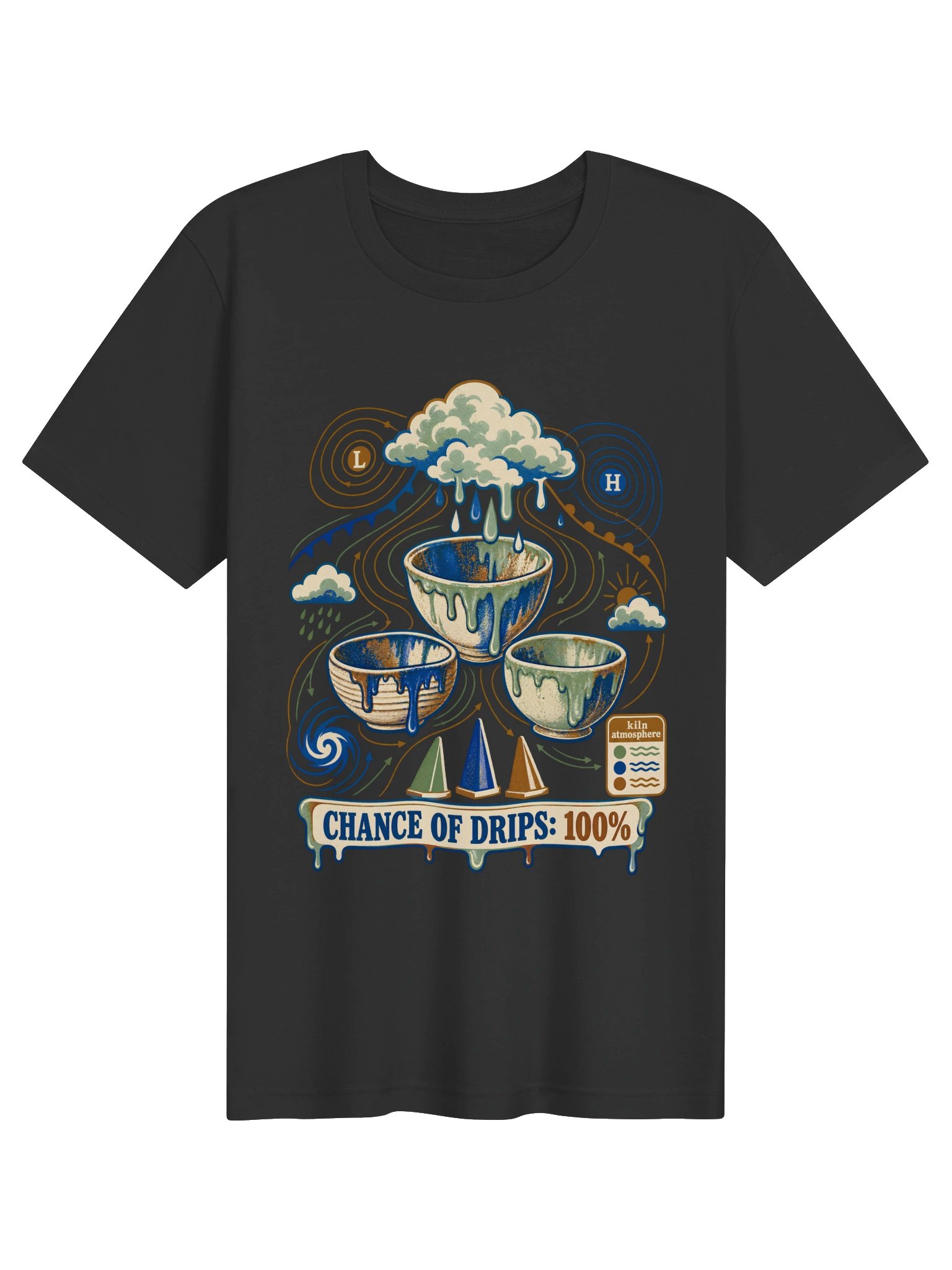 Glaze Forecast Pottery & Ceramics T-Shirt product image (2)
