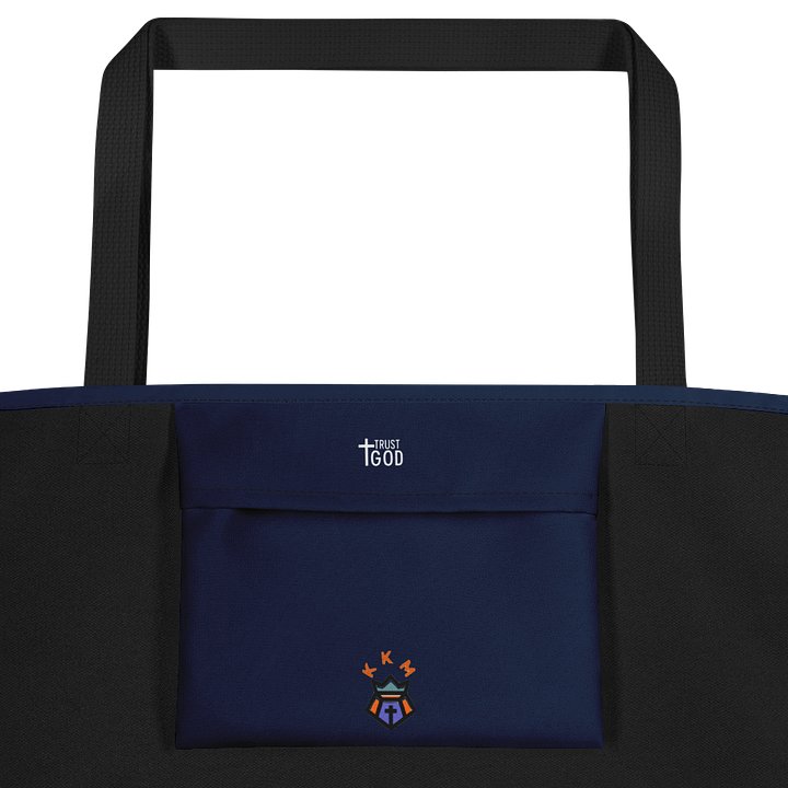 Trust God Tote Bag with Pocket - Blue product image (2)