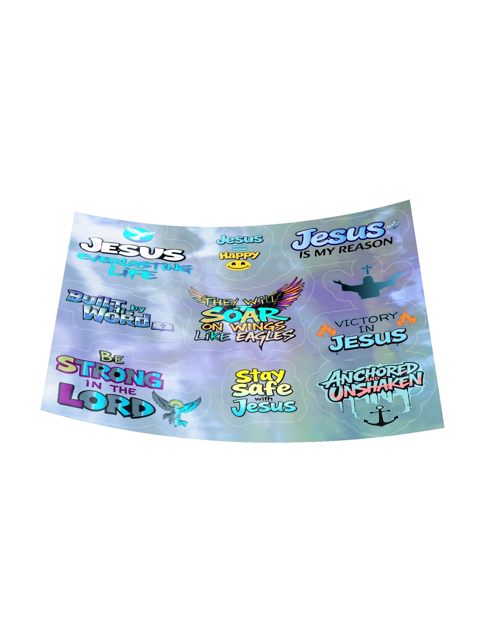 They Will Soar Bible Verse Holographic Sticker Sheet product image (6)