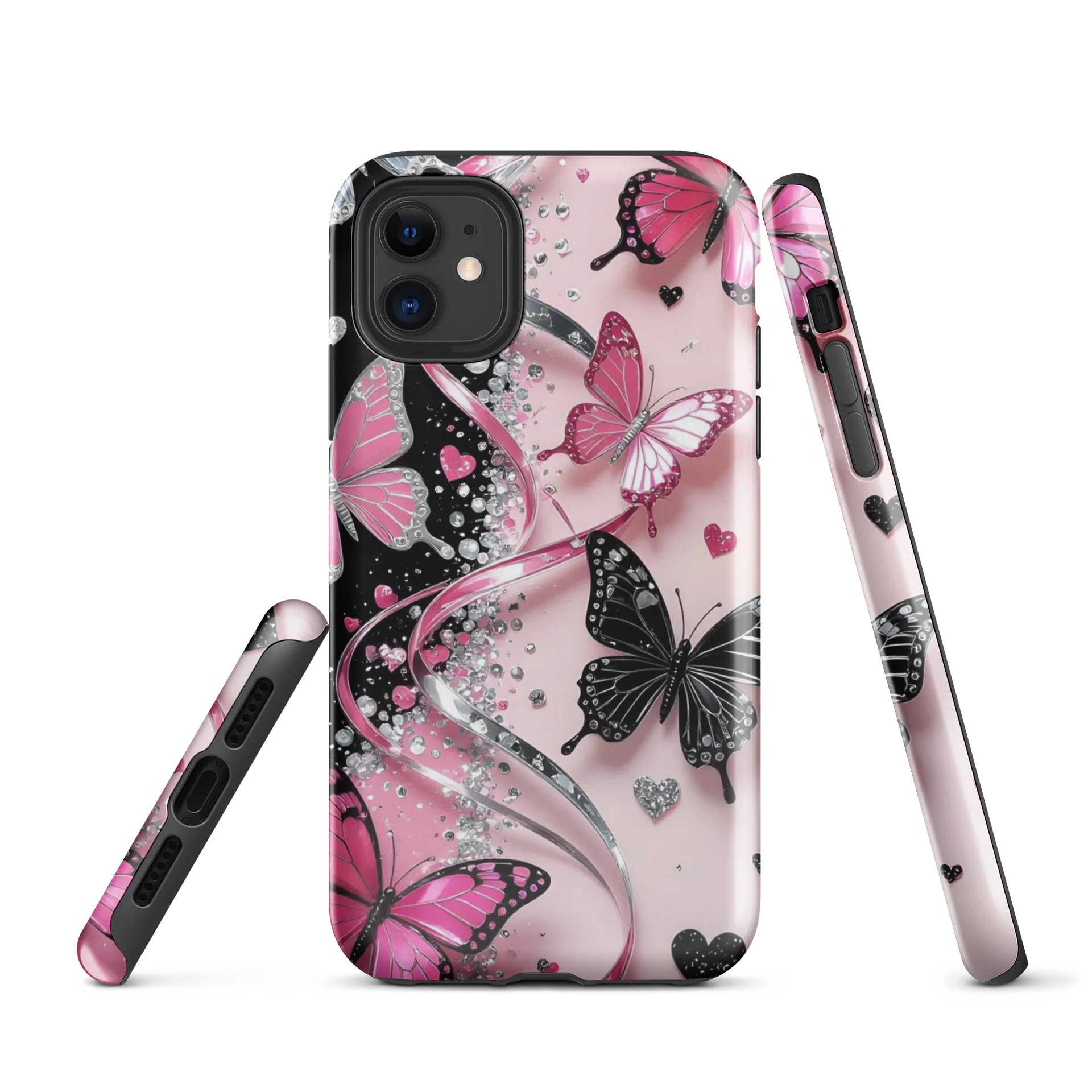Pink & Black Butterfly Tough Case product image (1)