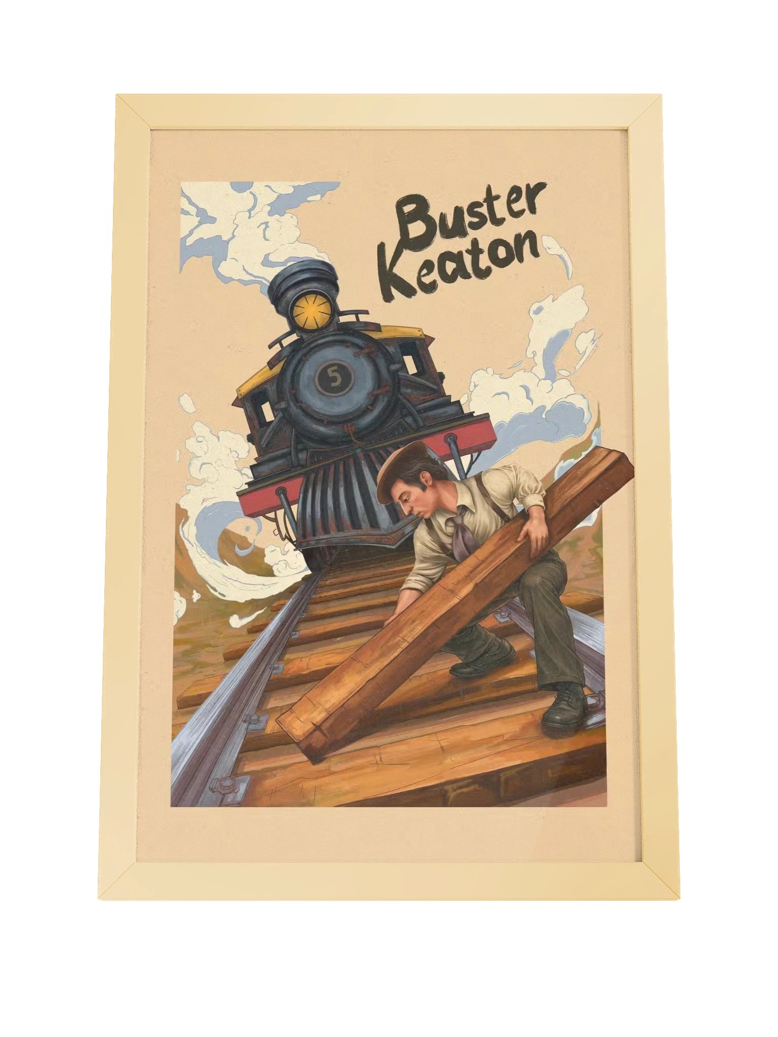 Buster Keaton & The Train (Framed Poster) product image (5)