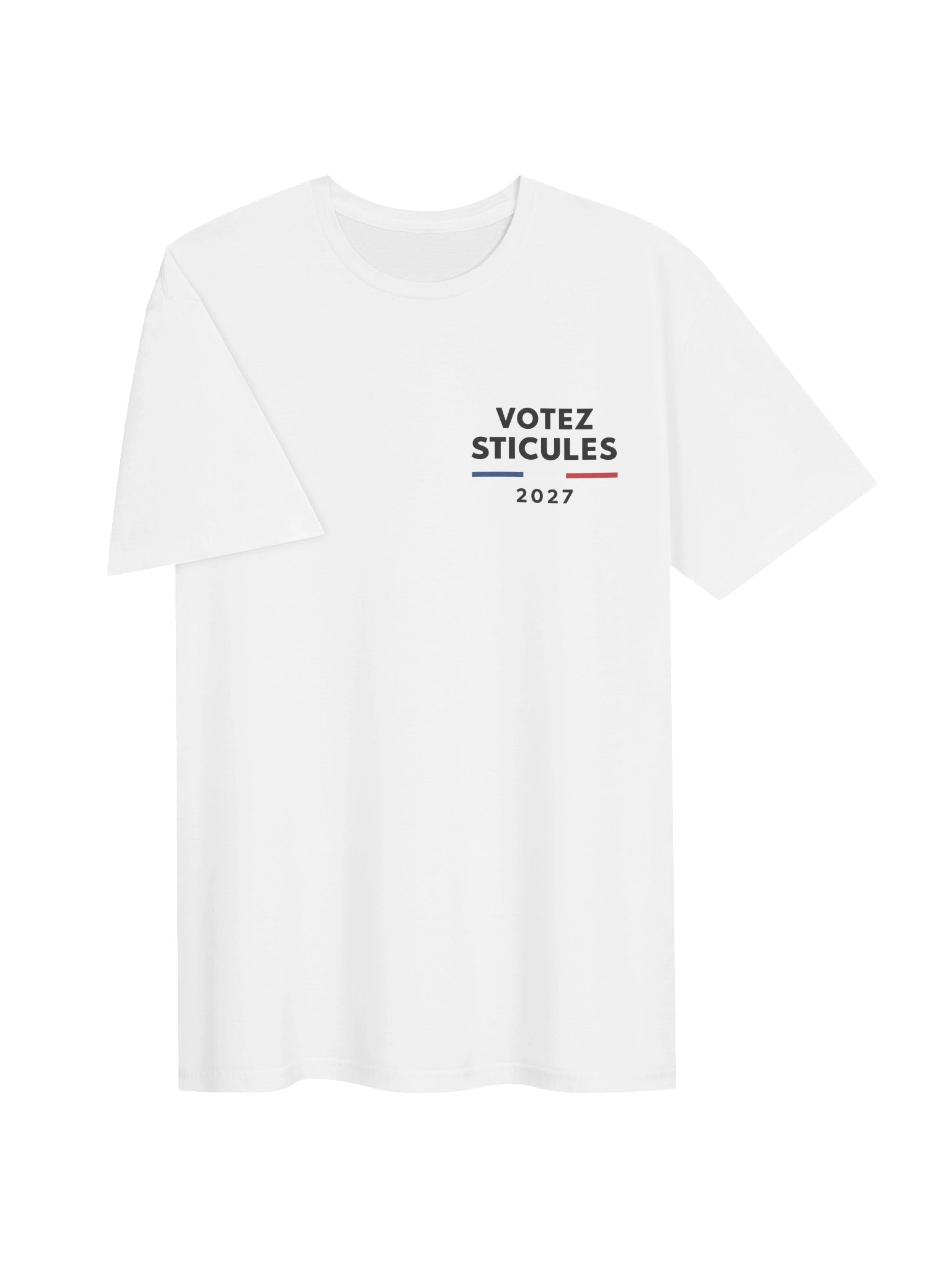 T-shirt "votez sticules 2027" imprimé avant-arrière product image (3)