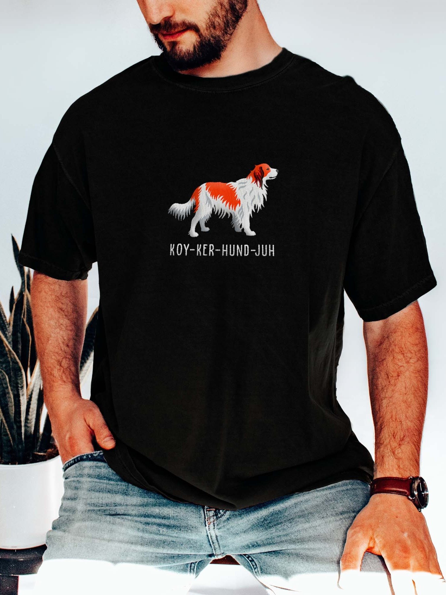 Koy-Ker-Hund-Juh T-Shirt(Embroidered) of a Kooikerhondje product image (2)